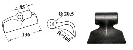 Молоток FP198F20 для мульчера
